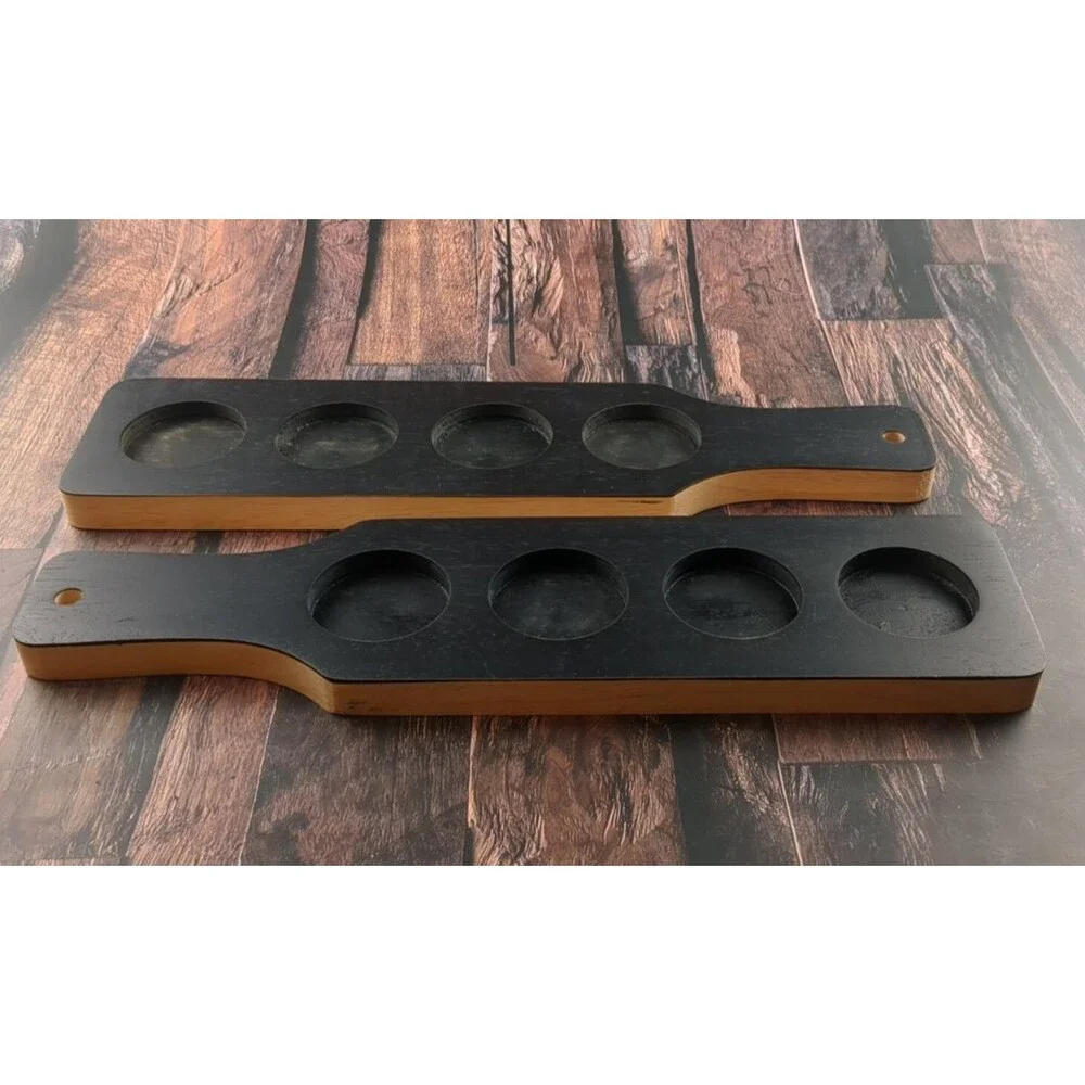 Beer Flight Sampler Set 2 Paddles 8 Glasses 4oz w Chalk Craft Home‎ Bar Dad Gift